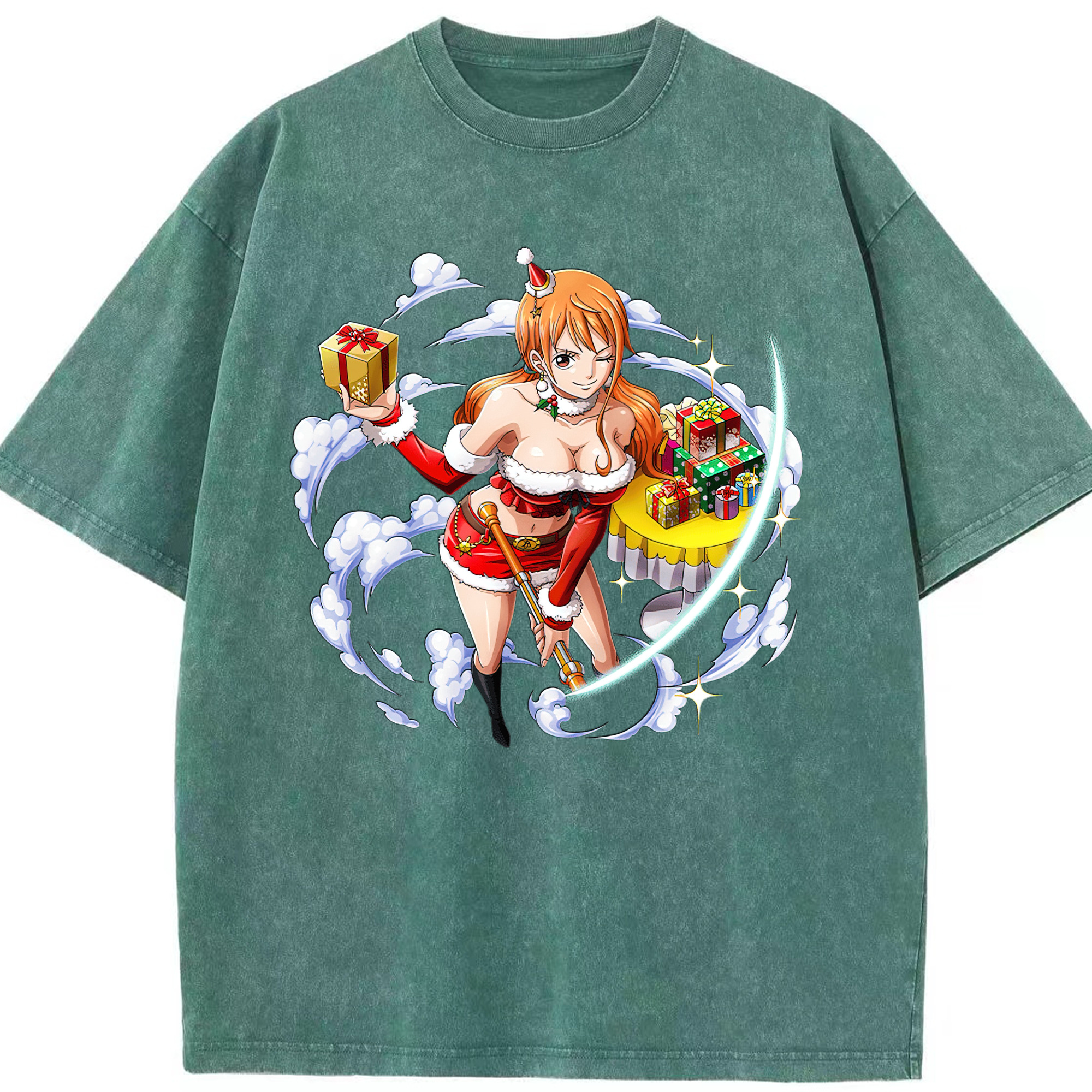 ワンピース ナミ ONE PIECE Nami 綿100% ヴィンテージ風 半袖Tシャツ（フロントプリント）